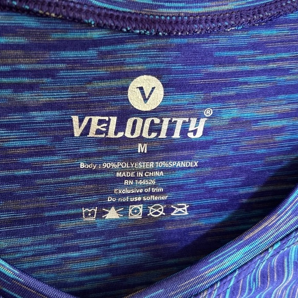 Velocity Womans Top  Blue  Stripe Size M - Picture 6 of 6